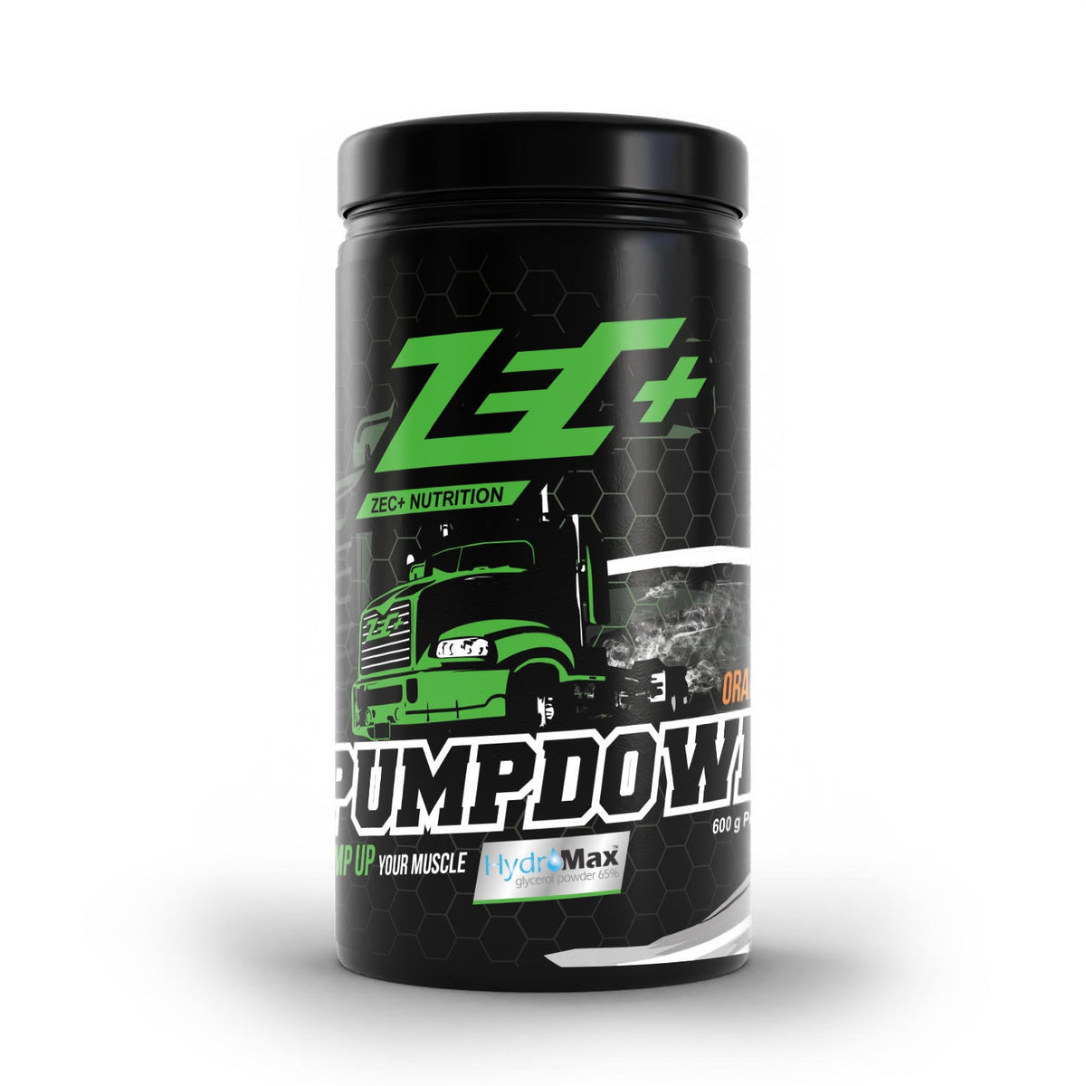 Zecplus Pumpdown Pump Booster Orange 600g Pulver Vorderseite schwarze Kunststoffdose