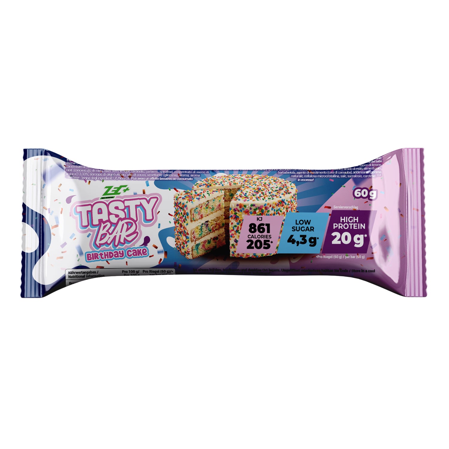 ZEC+ TASTY BAR Birthday Cake Limited Edition, 60g