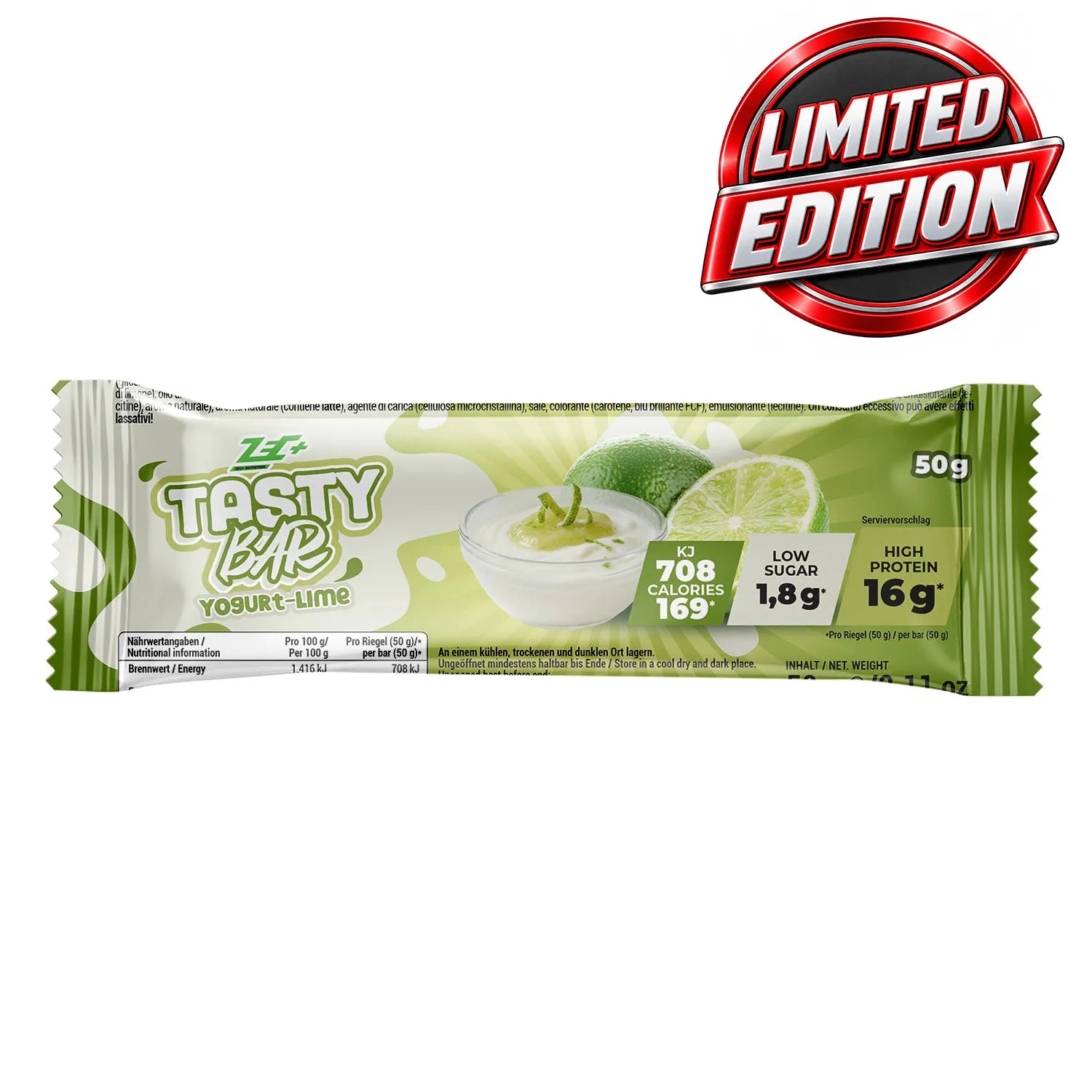 ZEC+ TASTY BAR Yogurt-Lime Limited, 50g
