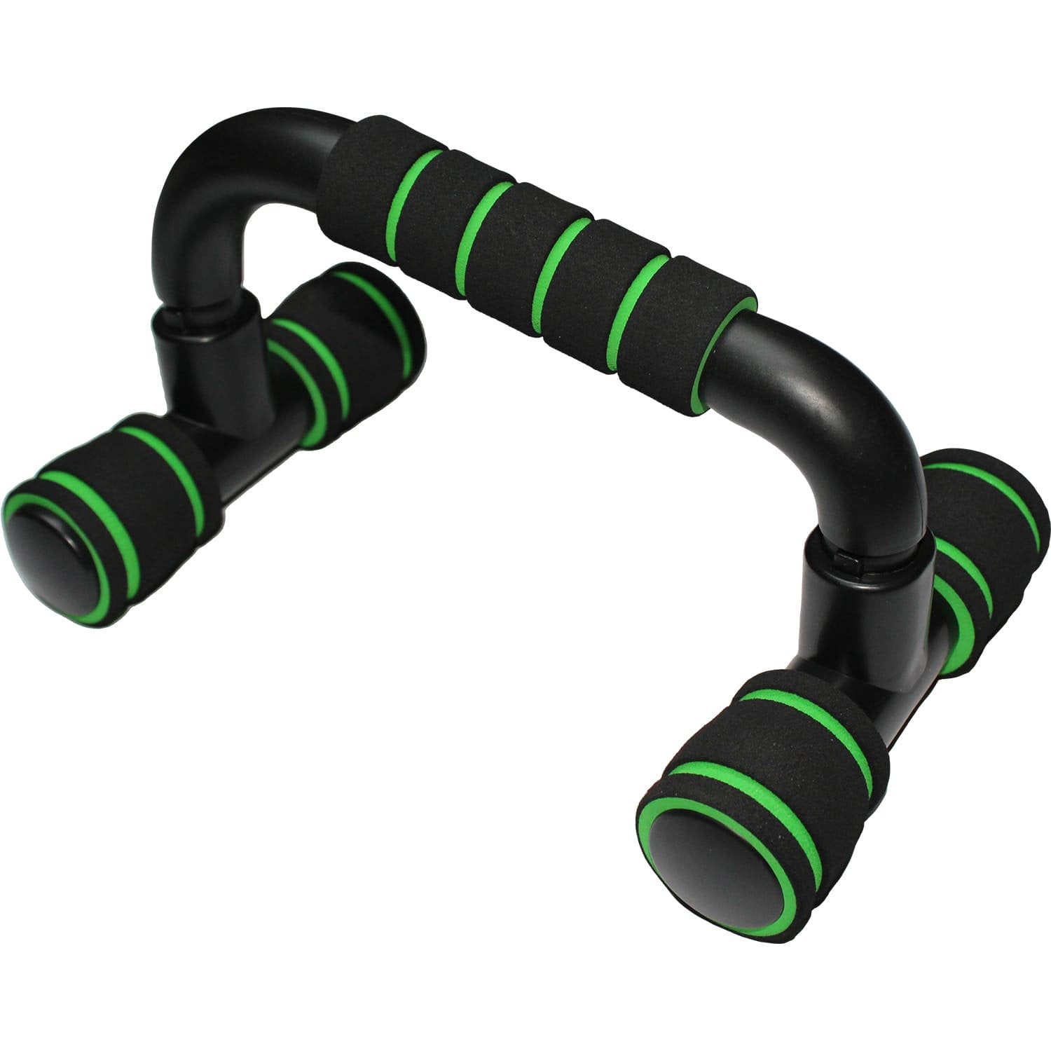 Zecplus Liegestützgriff 1 Stück schwarz mit grünen Polsterungen