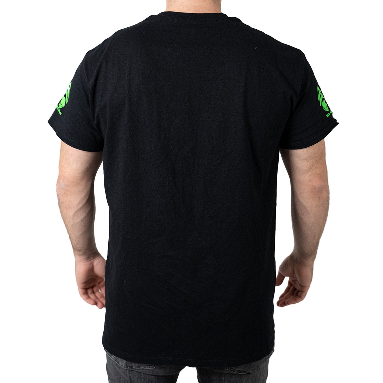 Rückseite schwarzes Herren T-Shirt ohne Aufdruck