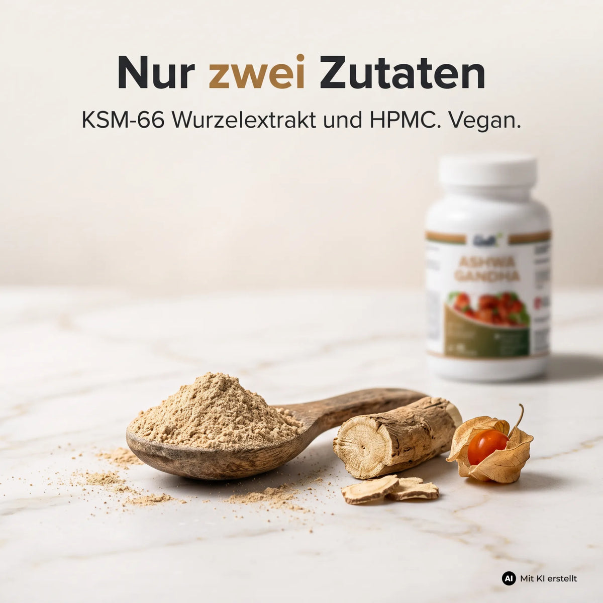 HEALTH+ ASHWAGANDHA mit KSM-66, 90 Kapseln