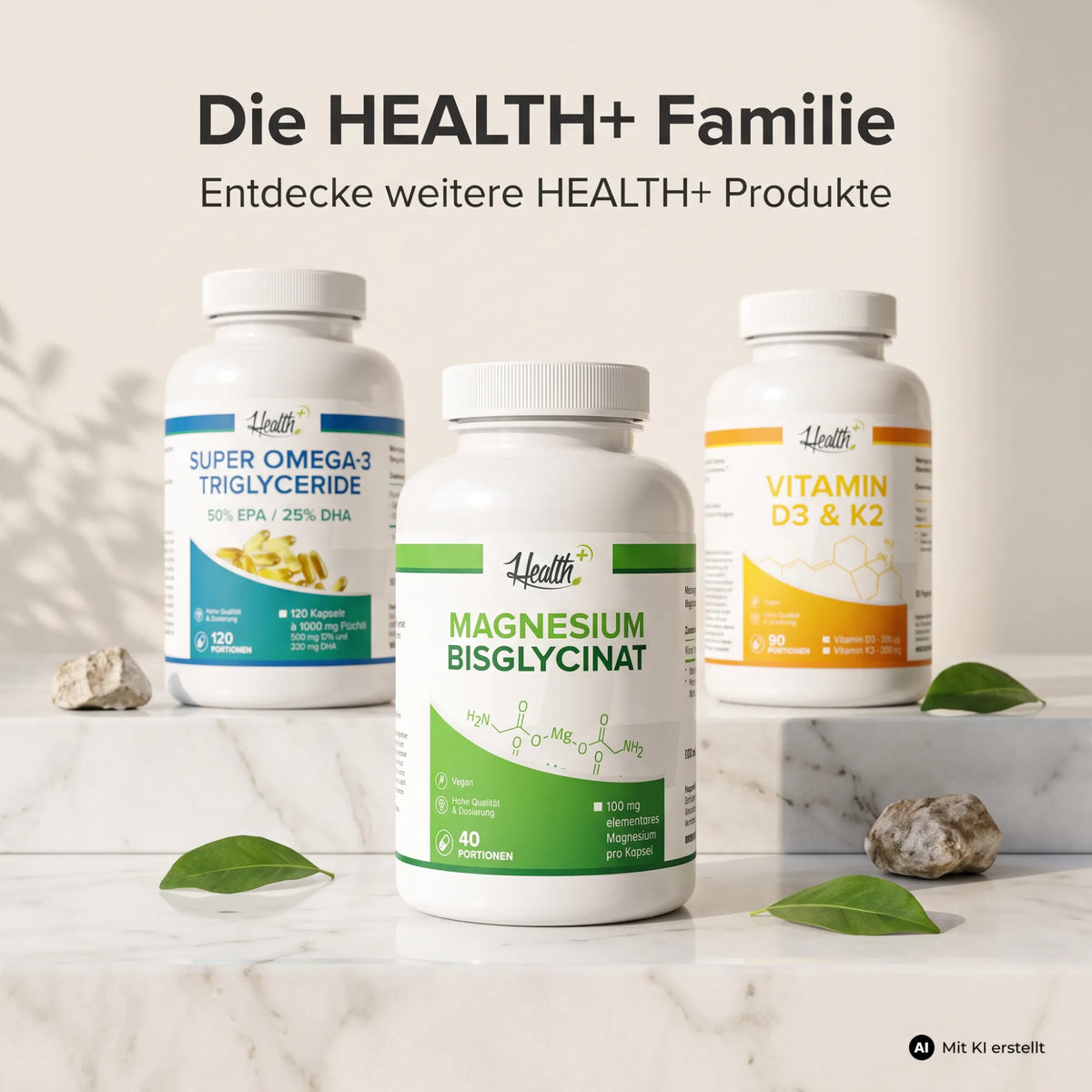 HEALTH+ MAGNESIUM-BISGLYCINAT, 120 Kapseln