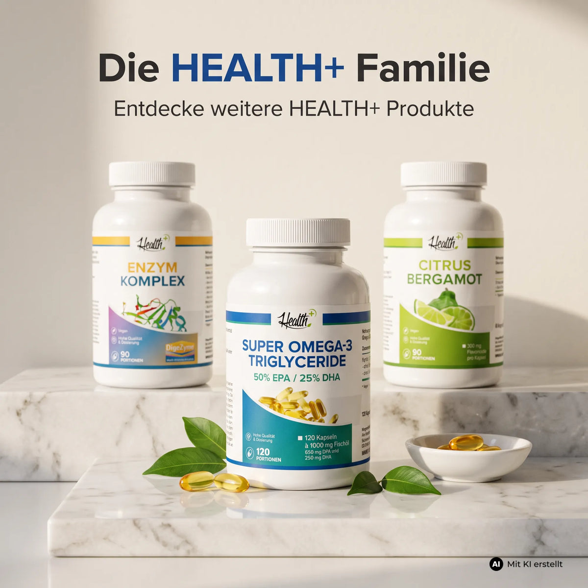 HEALTH+ SUPER OMEGA 3 TRIGLYCERIDE FISCHÖL, 120 Kapseln