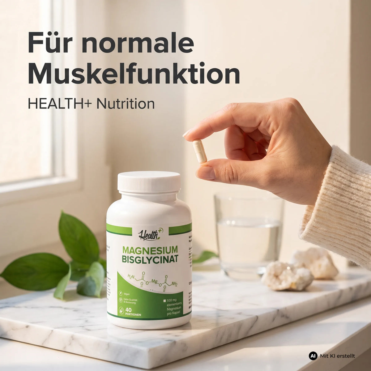 HEALTH+ MAGNESIUM-BISGLYCINAT, 120 Kapseln