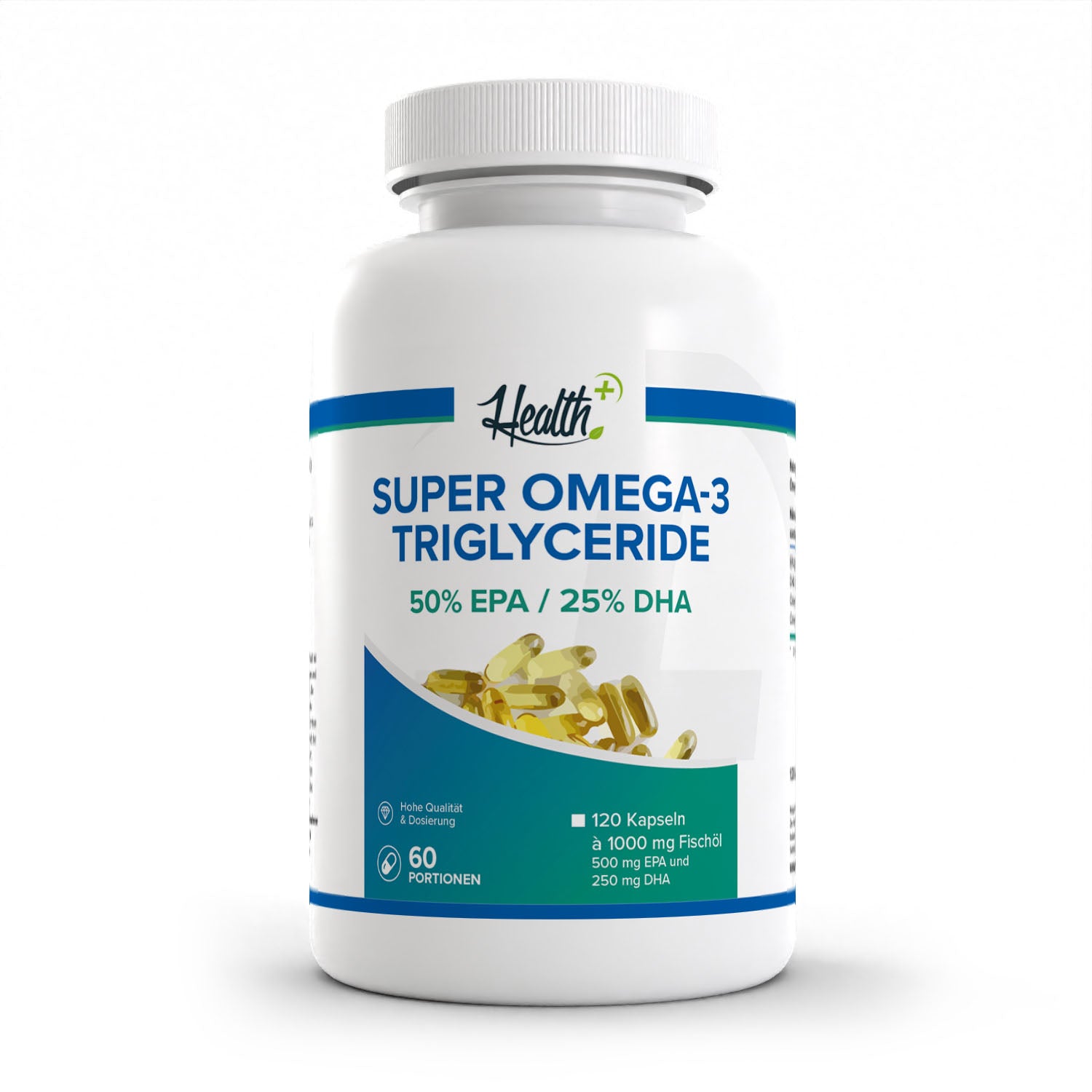 HEALTH+ SUPER OMEGA 3 TRIGLYCERIDE FISCHÖL, 120 Kapseln