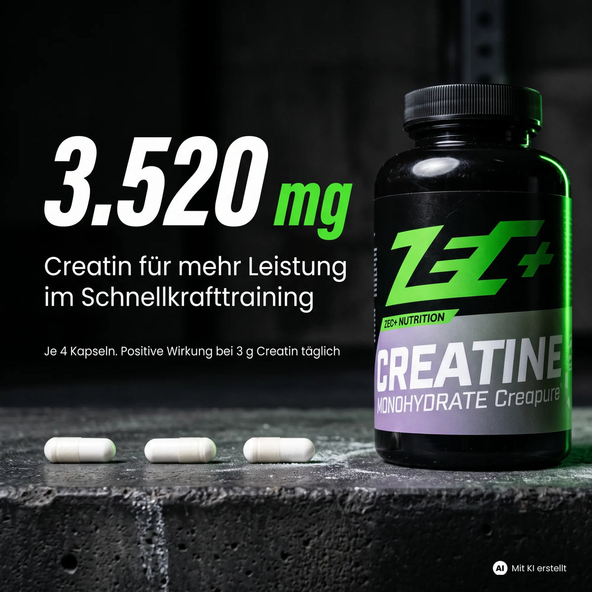 ZEC+ CREATINE MONOHYDRATE CREAPURE 180 Kapseln