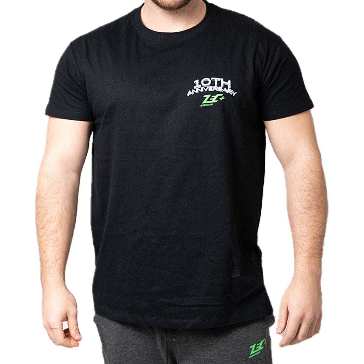 Schwarzes Zec+ Herren T-Shirt Anniversary, getragen, Vorderansicht