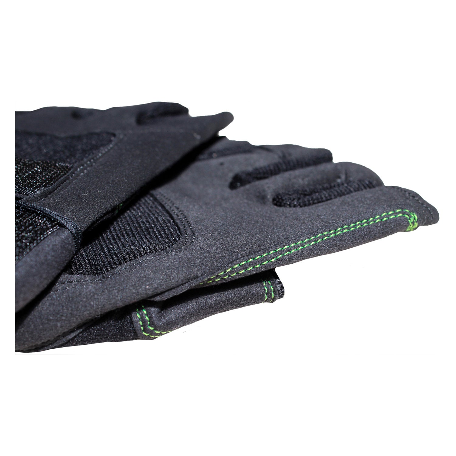 Nahaufnahme Trainingshandschuhe schwarz, Zec+ Logo grün