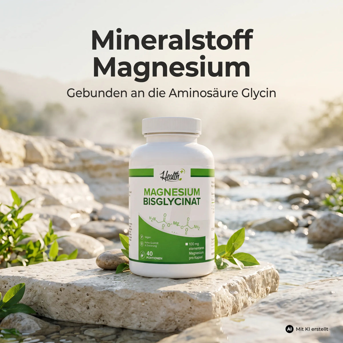 HEALTH+ MAGNESIUM-BISGLYCINAT, 120 Kapseln