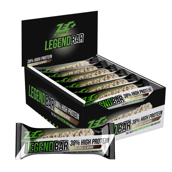 ZEC+ LEGEND BAR Proteinriegel White Chocolate-Coconut 12er Box, 840 g